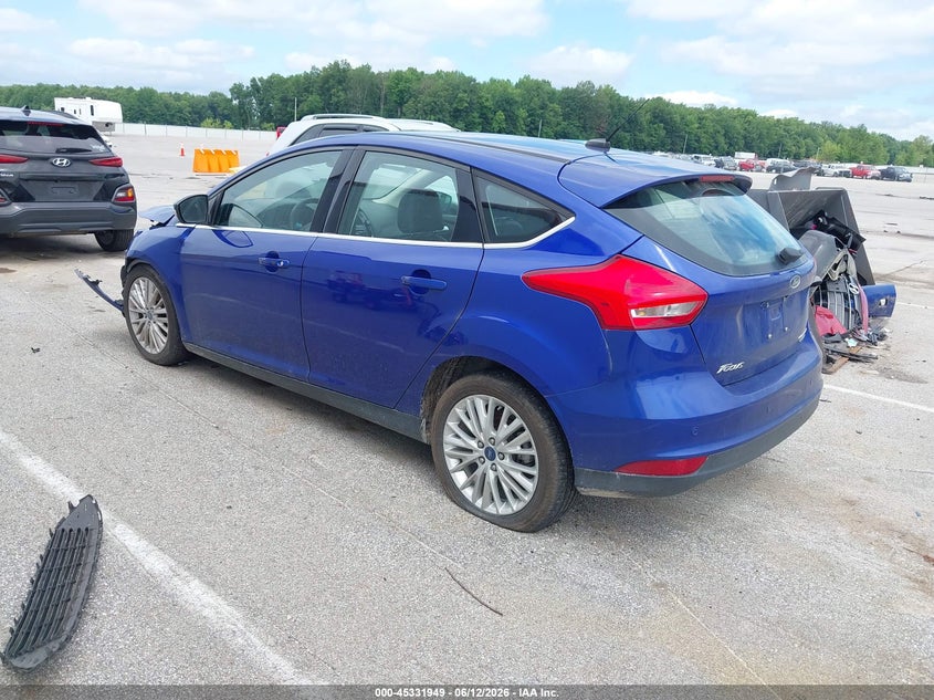 Vin: 1fadp3n27fl252706, lot: 45829885, ford focus titanium 20153