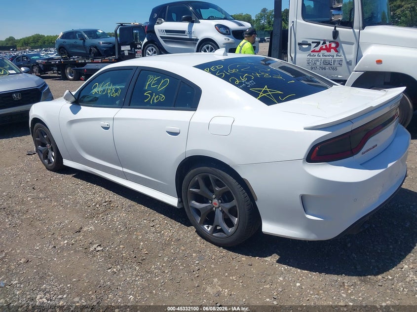 Vin: 2c3cdxhg3kh630593, lot: 45830036, dodge charger gt rwd 20193