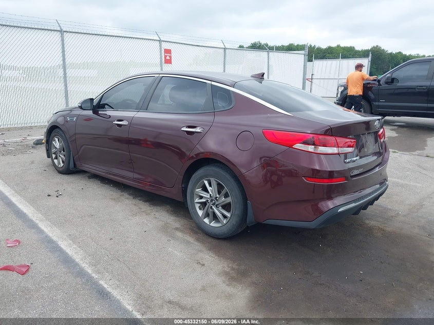 Vin: 5xxgt4l36kg307502, lot: 45830086, kia optima lx 20193