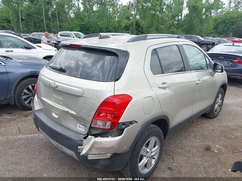 Vin: 3gncjpsbxgl172879, lot: 45830097, chevrolet trax lt 20164