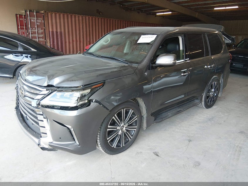 Vin: jtjhy7ax9j4260890, lot: 45830128, lexus lx 570 three-row 20182