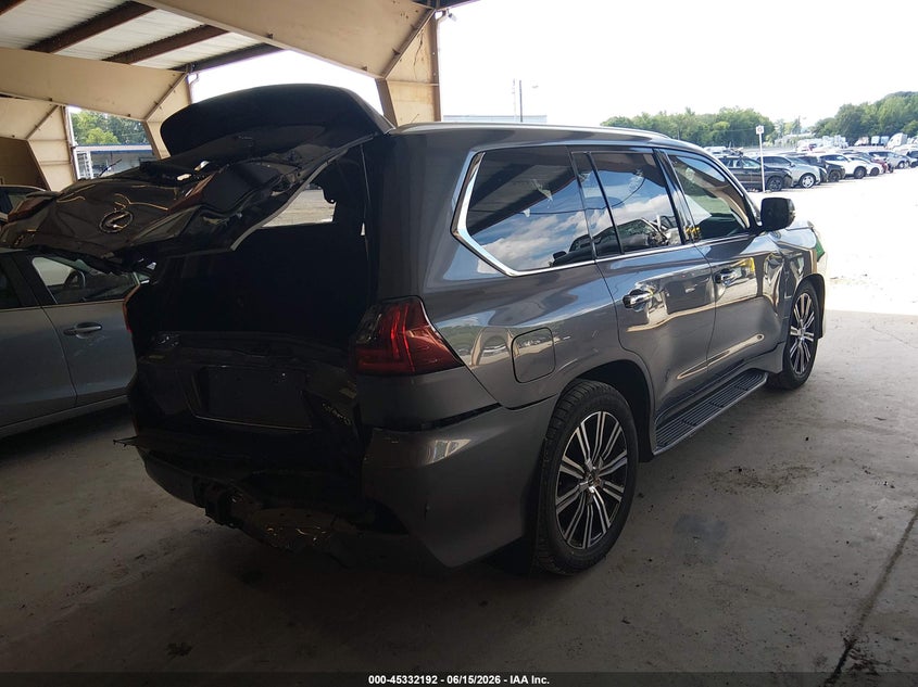 Vin: jtjhy7ax9j4260890, lot: 45830128, lexus lx 570 three-row 20184