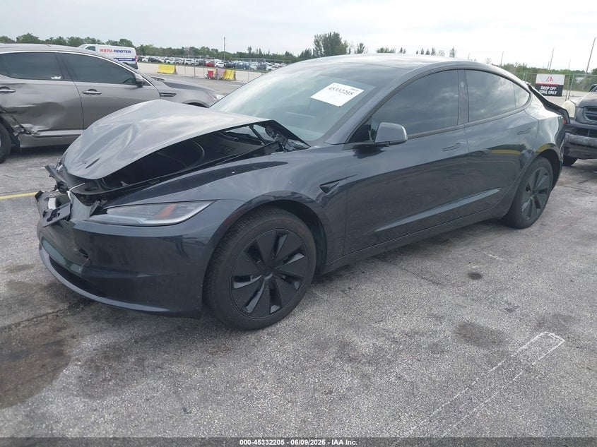 Vin: 5yj3e1ea1sf026472, lot: 45830141, tesla model 3 long range rear-wheel drive/standard rear-wheel drive 20252