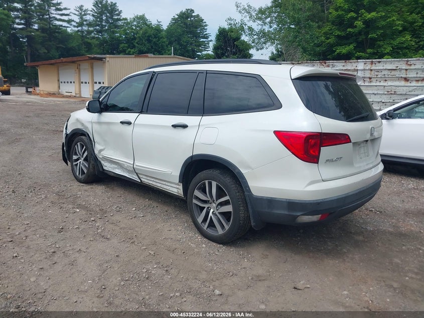 Vin: 5fnyf6h98gb115447, lot: 45830160, honda pilot touring 20163