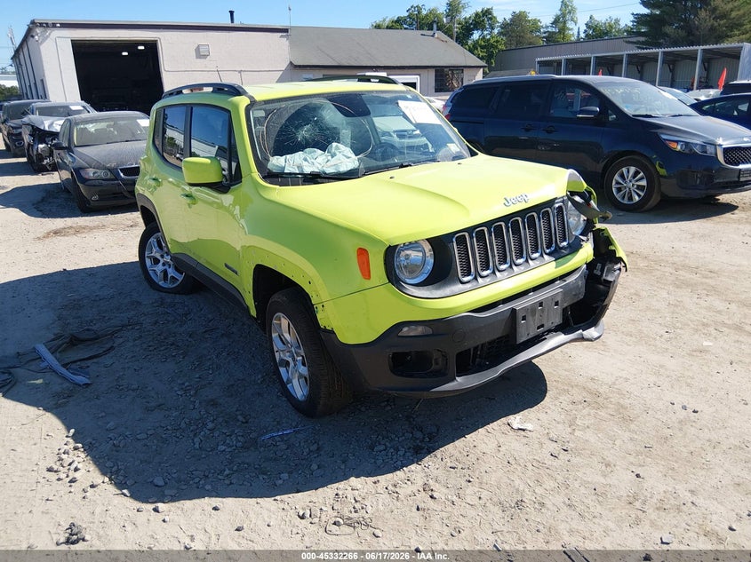 2017 Jeep Renegade Latitude 4X4, Перед, IAAI, VIN ZACCJBBB3HPG08864