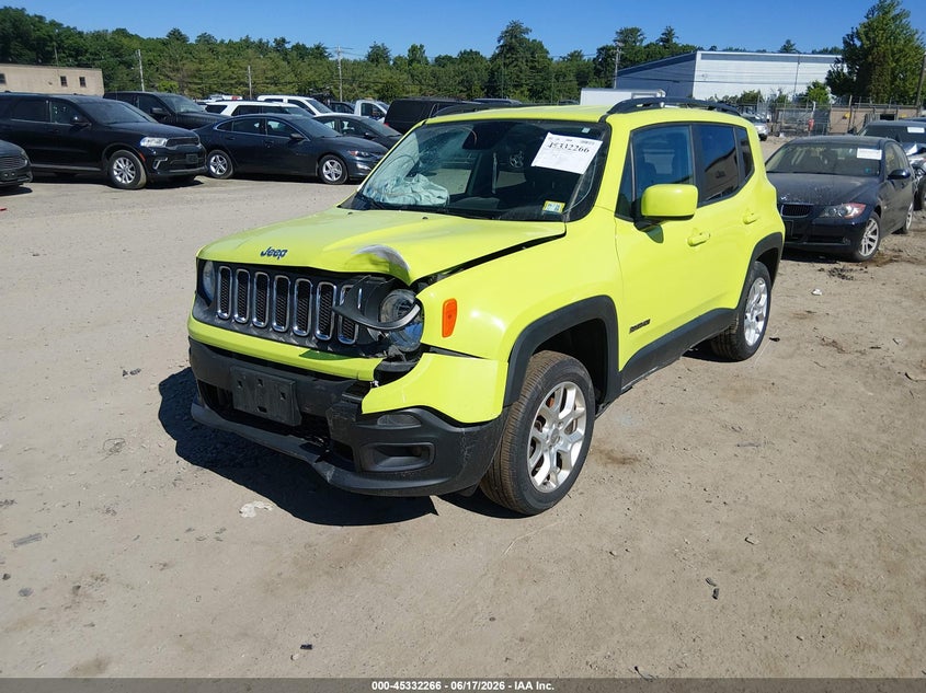 2017 Jeep Renegade, Удар спереду, IAAI, VIN ZACCJBBB3HPG08864 — фото 2