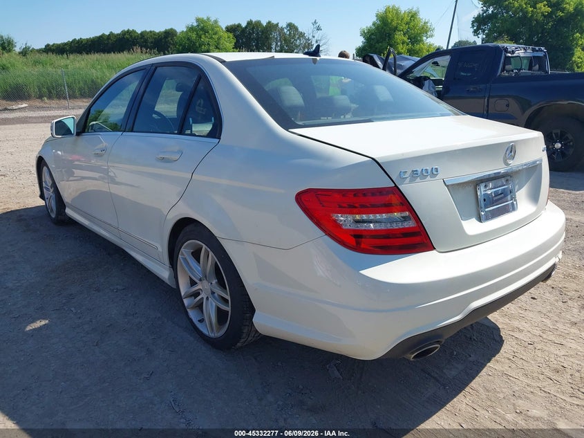 Vin: wddgf8bb1cr207187, lot: 45830213, mercedes-benz c 300 sport 4matic 20123