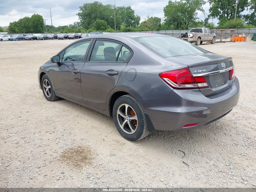 Vin: 19xfb2f72fe007505, lot: 45830265, honda civic se 20153