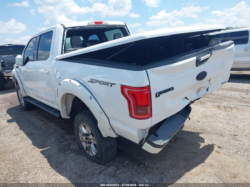 Vin: 1ftew1cf0gkf90807, lot: 45830459, ford f-150 xlt 20163