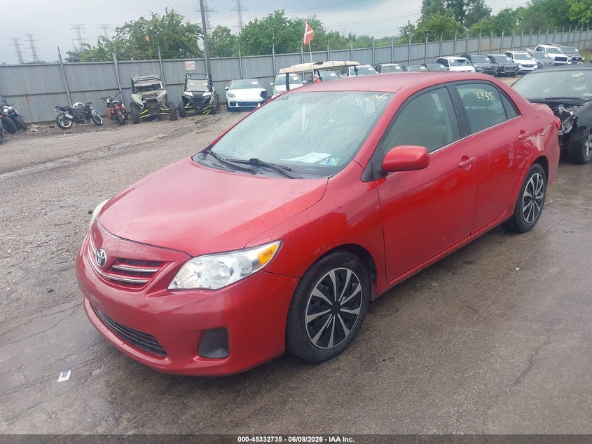 Vin: 2t1bu4ee6dc025750, lot: 45830671, toyota corolla le 20132