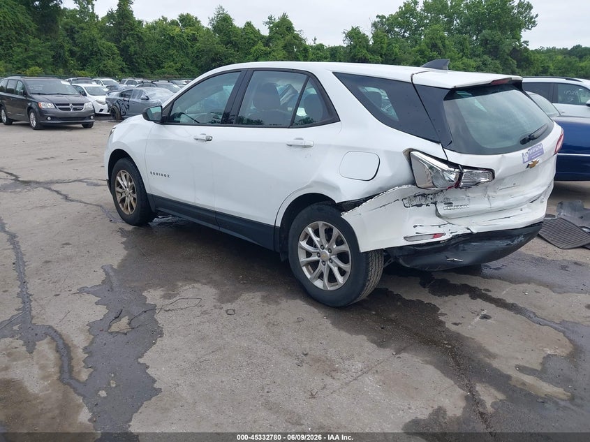 Vin: 2gnaxsev8k6110165, lot: 45830716, chevrolet equinox ls 20193