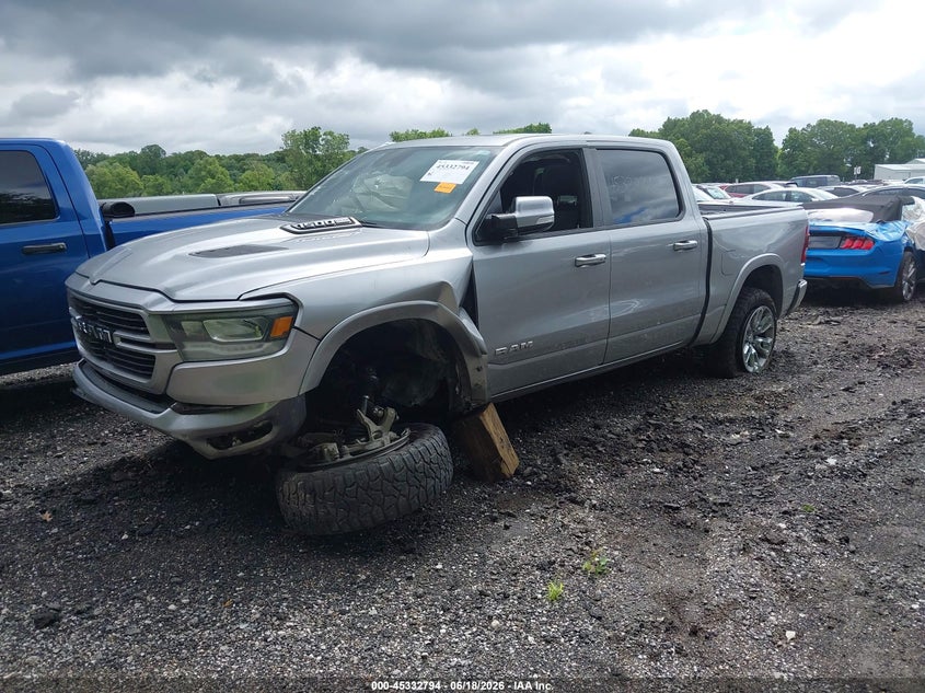 Vin: 1c6srfjt2mn779945, lot: 45830730, ram 1500 laramie  4x4 5'7 box 20212
