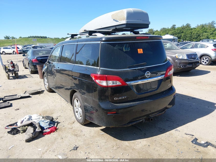 Vin: jn8ae2kp5e9101098, lot: 45830880, nissan quest sv 20143