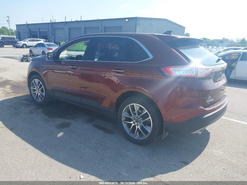 Vin: 2fmpk4k83gbb90545, lot: 45831012, ford edge titanium 20163