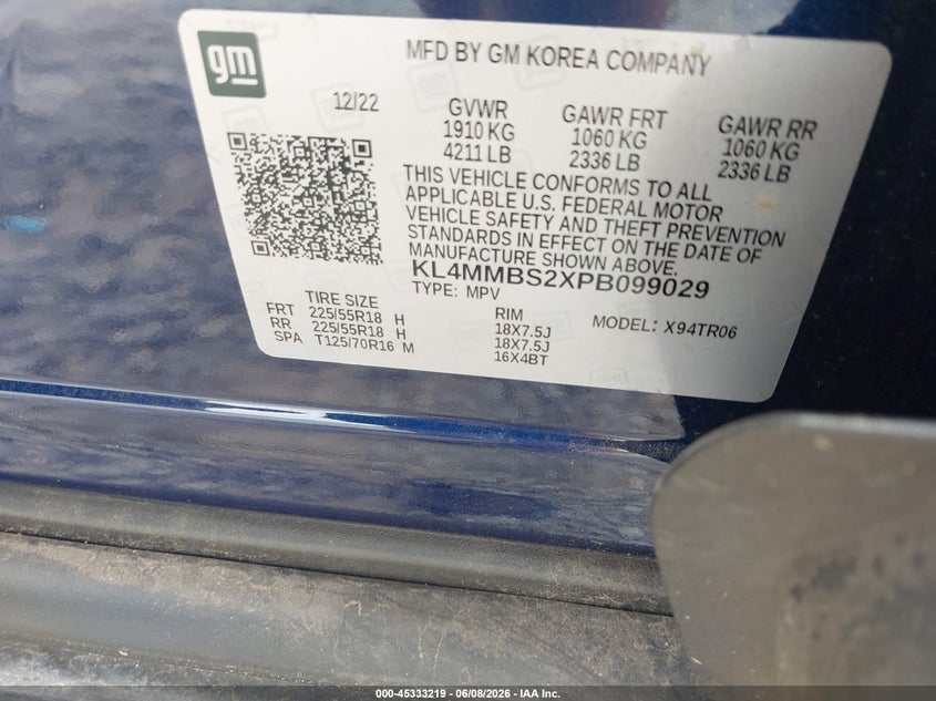 2023 Buick Encore Gx Preferred Fwd VIN: KL4MMBS2XPB099029 Lot: 45333219