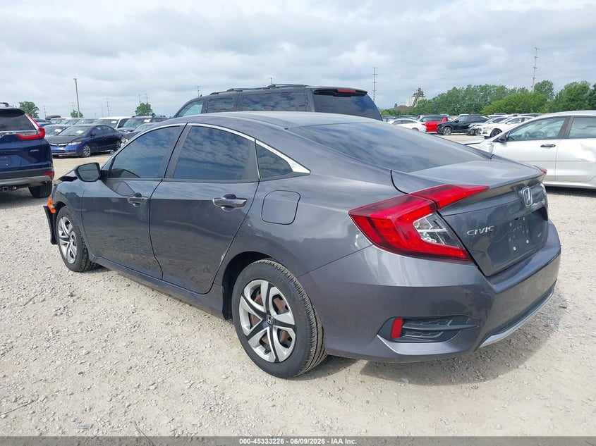 Vin: 2hgfc2f69lh550582, lot: 45831162, honda civic lx 20203