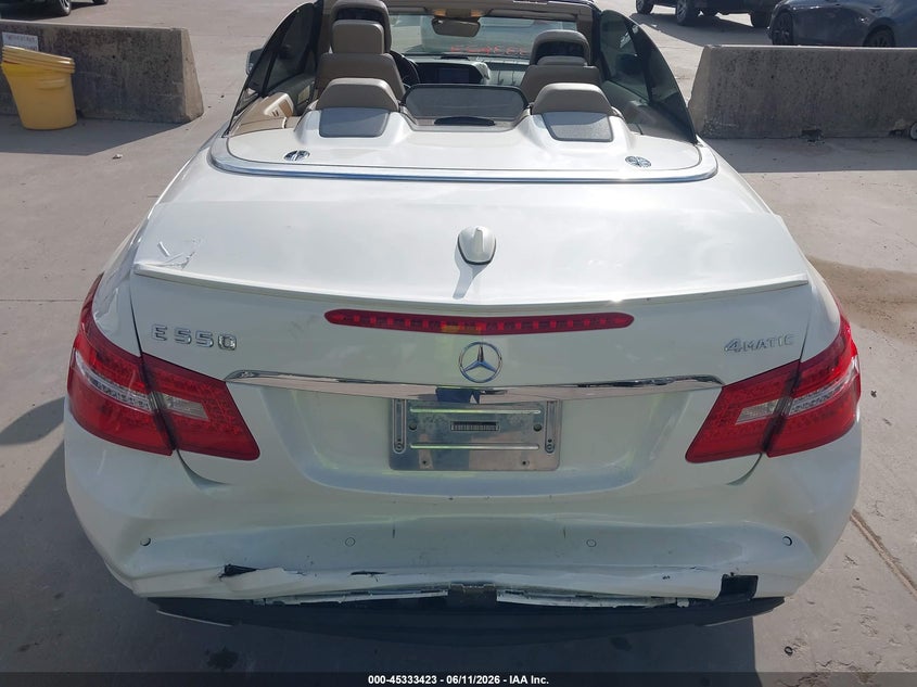 2013 MERCEDES-BENZ E-KLASSE CABRIO 4.6L V-8 DI, DOHC, VVT, TURBO, 402HP