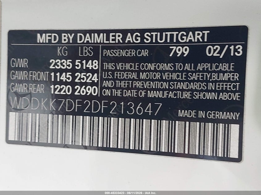 2013 MERCEDES-BENZ E-KLASSE CABRIO 4.6L V-8 DI, DOHC, VVT, TURBO, 402HP