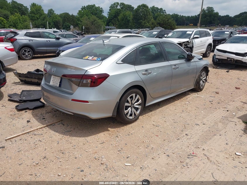 VIN 2HGFE2F2XTH526539 2026 HONDA CIVIC LX