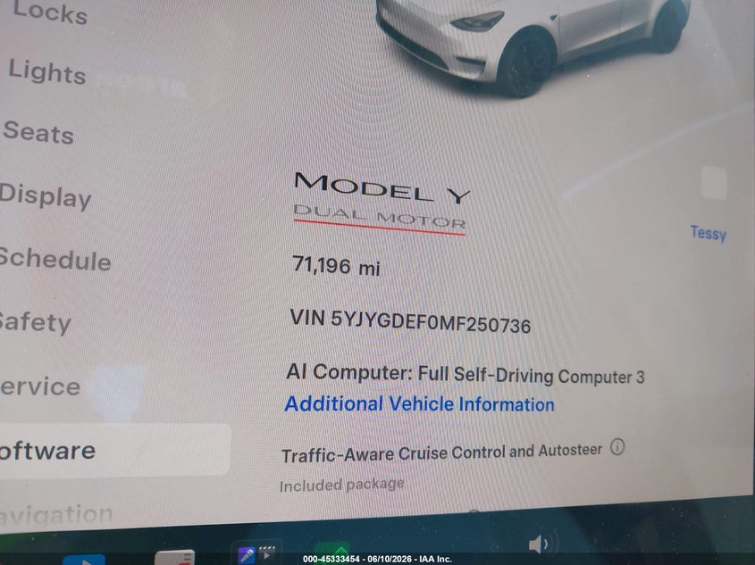 2021 TESLA MODEL Y auction photo 7