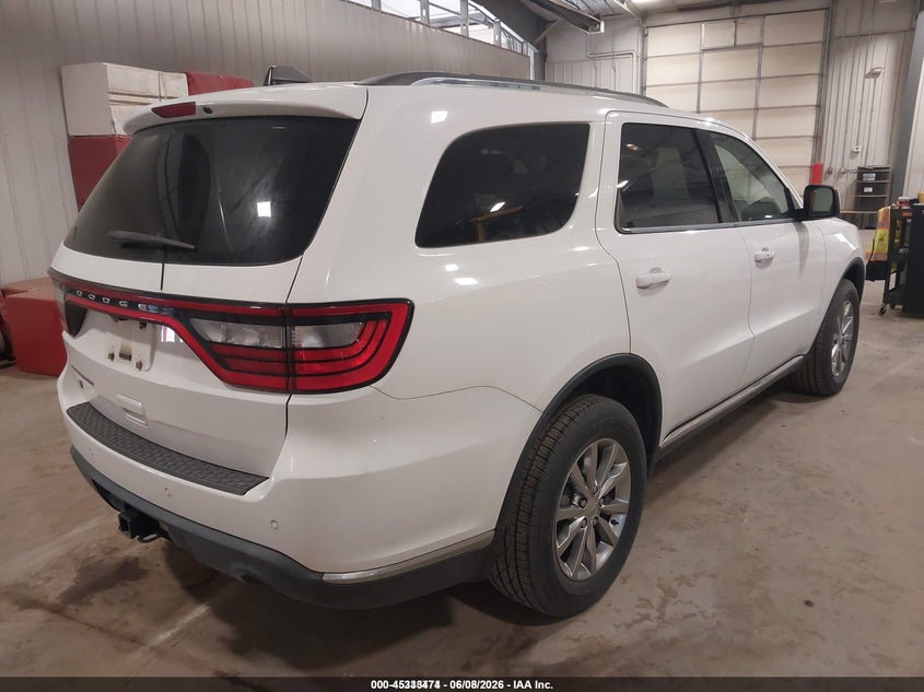 Vin: 1c4rdjag3jc434457, lot: 45831410, dodge durango sxt awd 20184