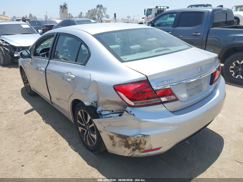 Vin: 19xfb2f8xee222427, lot: 45831474, honda civic ex 20143