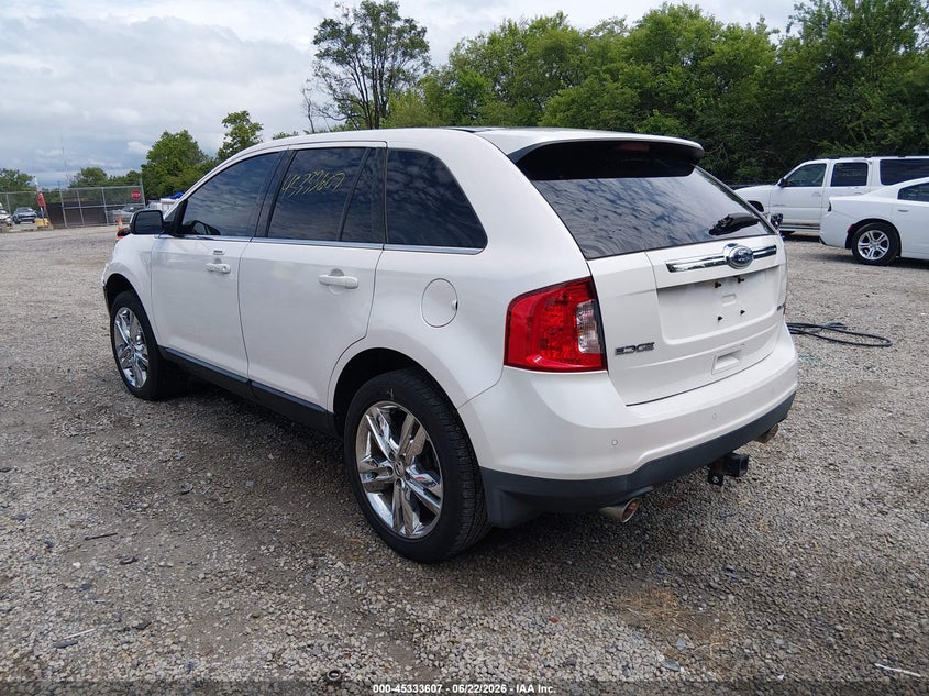 Vin: 2fmdk3kc9cba02638, lot: 45831544, ford edge limited 20123