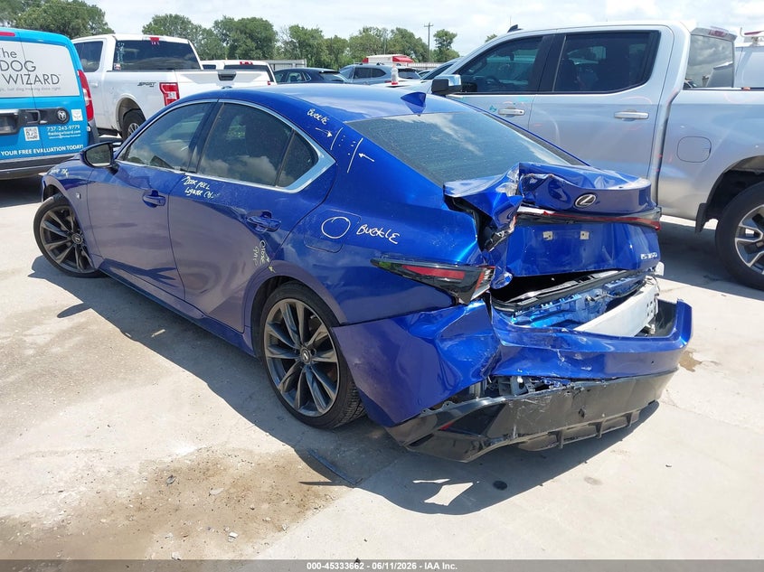 Vin: jthgz1b24n5050112, lot: 45831598, lexus is 350 f sport 20223