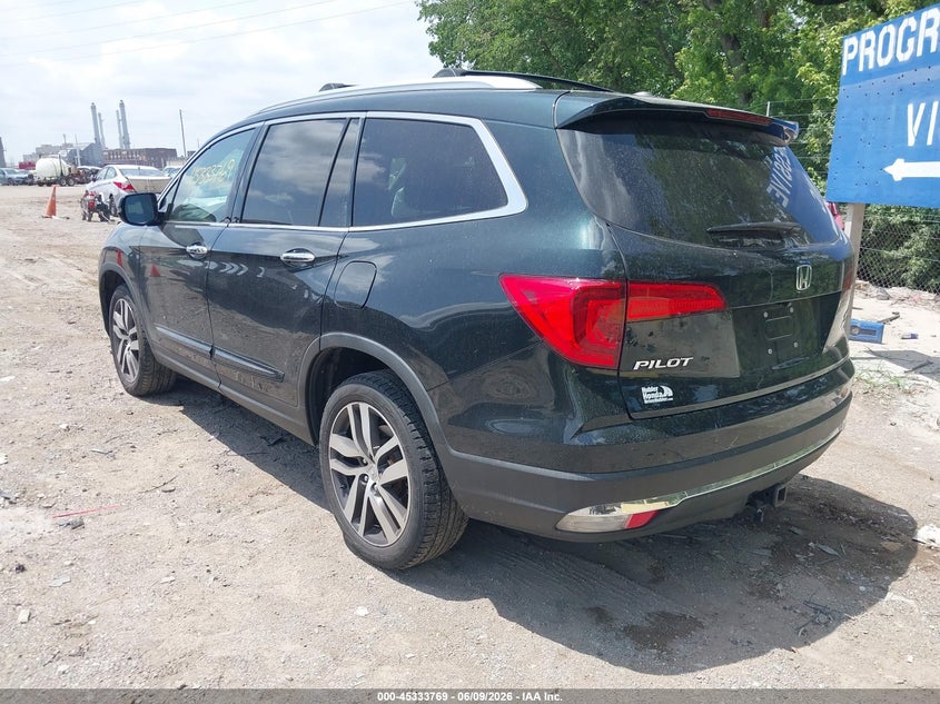 Vin: 5fnyf6h99gb025854, lot: 45831706, honda pilot touring 20163