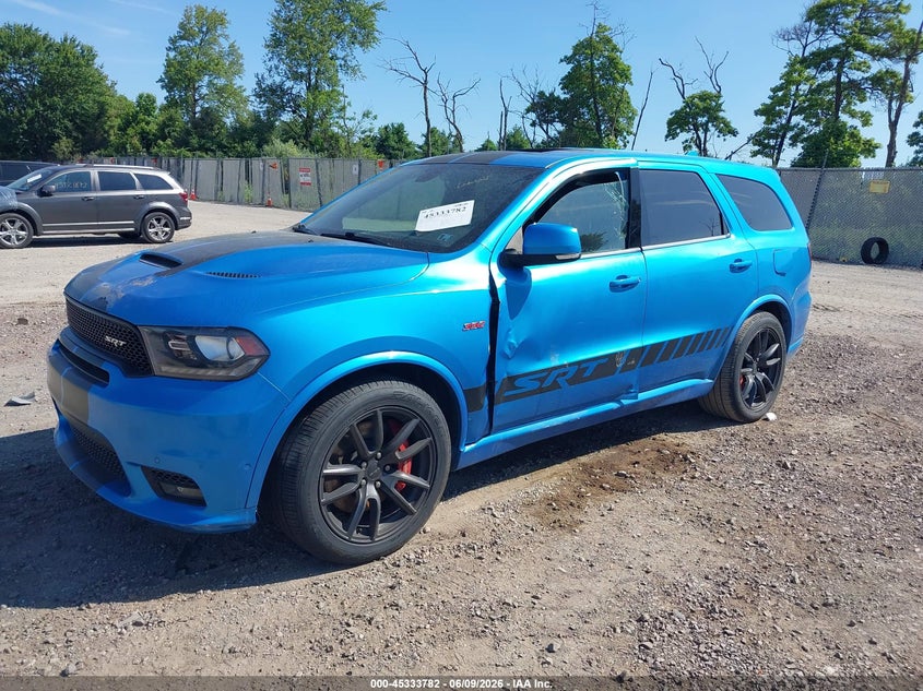 Vin: 1c4sdjgjxjc416123, lot: 45831718, dodge durango srt awd 20182
