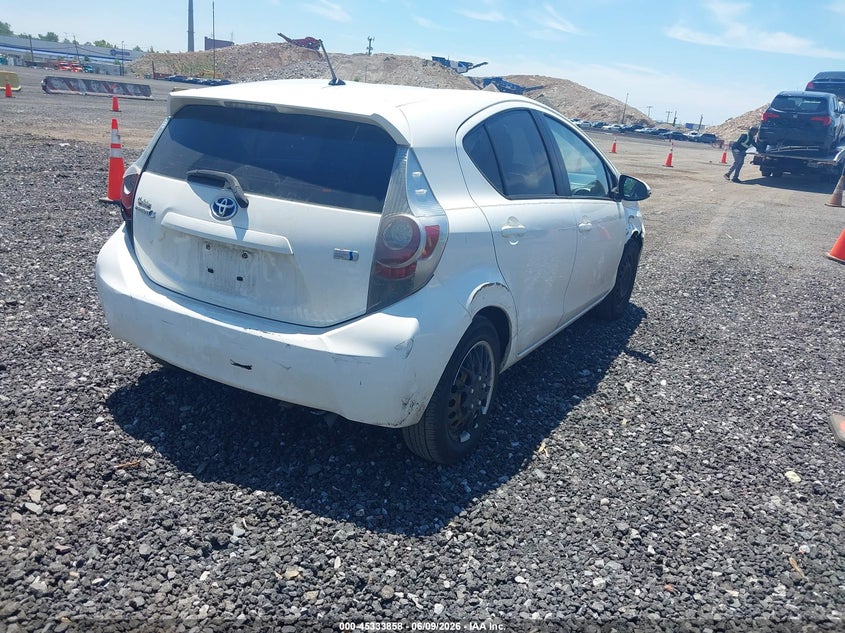 Vin: jtdkdtb35d1043447, lot: 45831793, toyota prius c two 20134