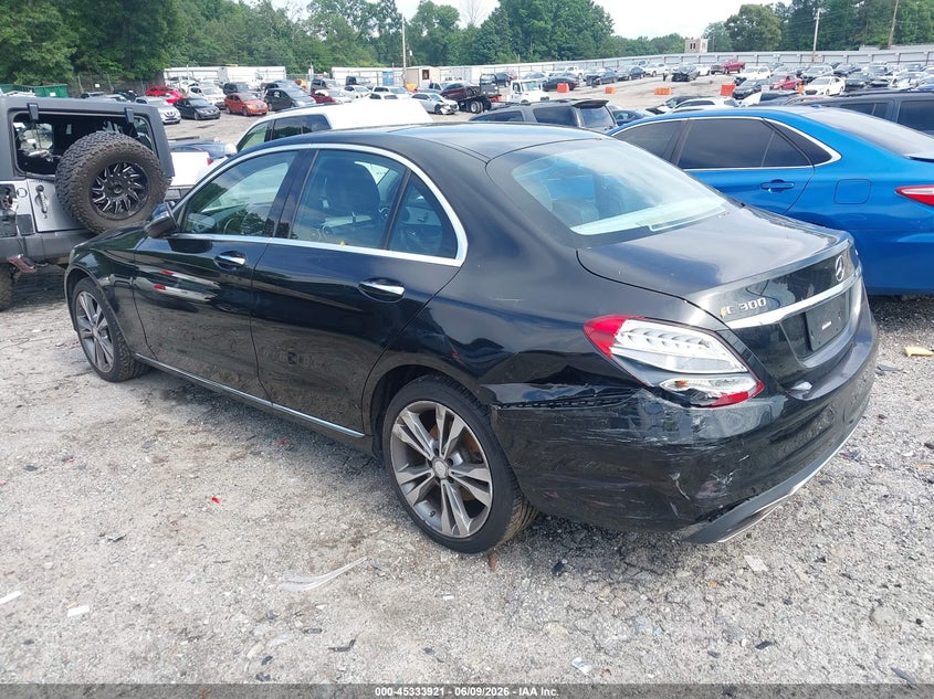 Vin: 55swf4kb0gu148920, lot: 45831857, mercedes-benz c 300 4matic 20163