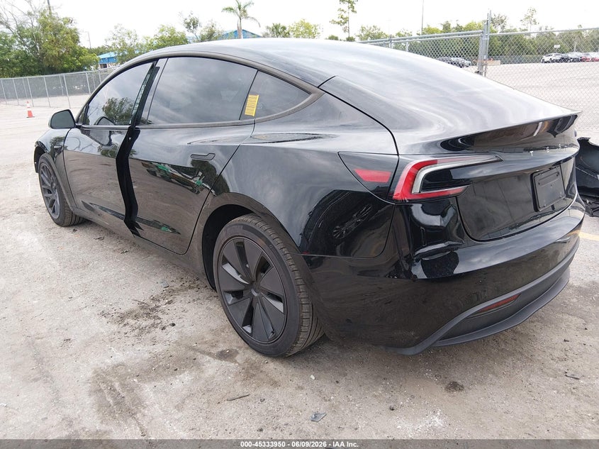 Vin: 5yj3e1ea3sf940674, lot: 45831886, tesla model 3 long range rear-wheel drive/standard rear-wheel drive 20253