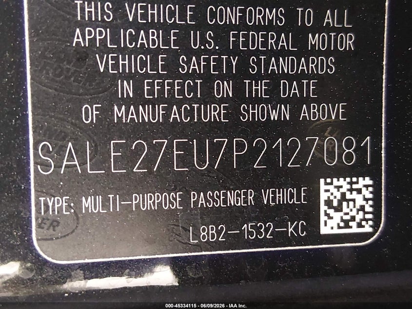 2023 Land Rover Defender 110 X-Dynamic Se VIN: SALE27EU7P2127081 Lot: 45334115