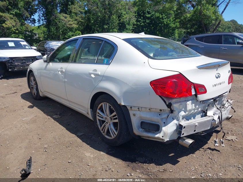 Vin: jn1cv6ar8bm353809, lot: 45832127, infiniti g37x 20113
