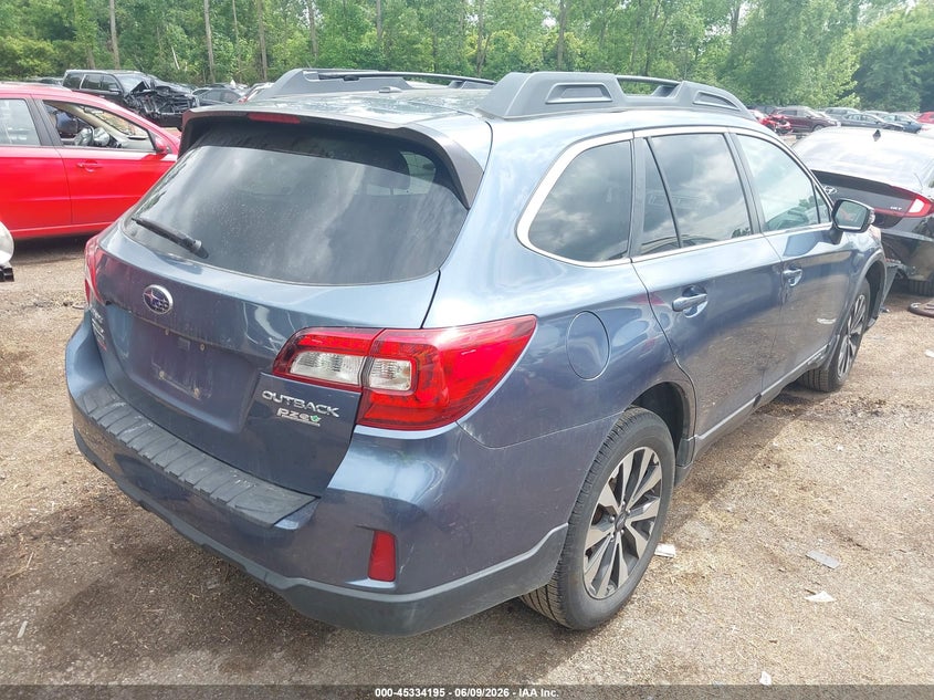 Vin: 4s4bsancxf3310641, lot: 45832131, subaru outback 2.5i limited 20154