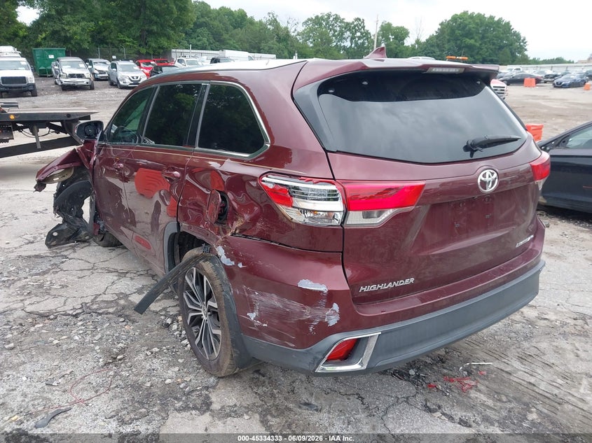 Vin: 5tddzrfhxks931274, lot: 45832269, toyota highlander limited 20193