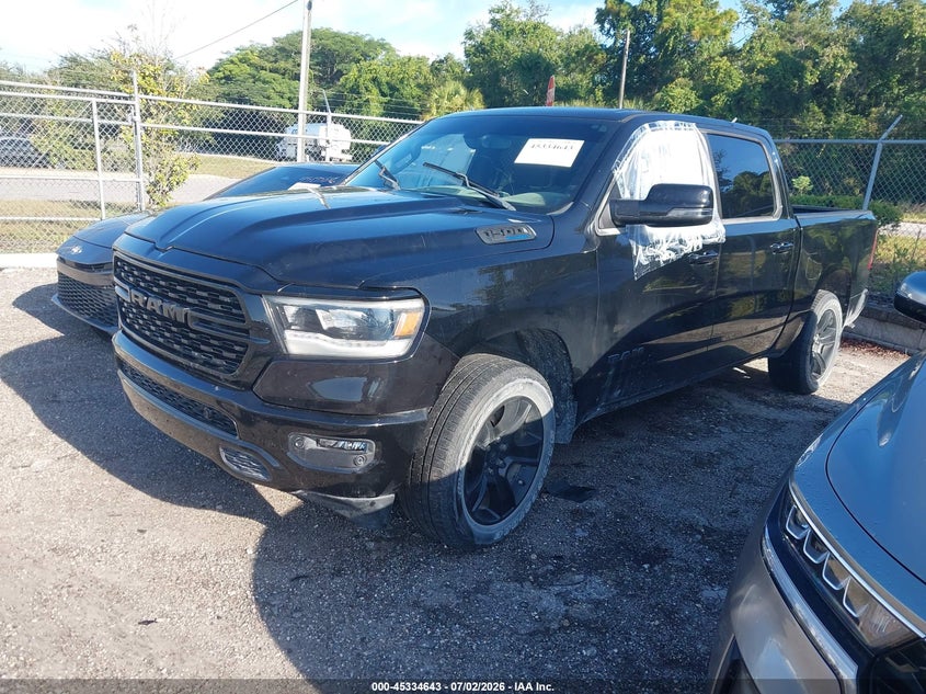 Vin: 1c6srfft0pn603022, lot: 45832579, ram 1500 big horn  4x4 5'7 box 20232