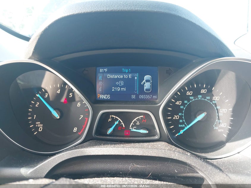 2013 FORD ESCAPE SPORT UTILITY VEHICLE 2.5L I-4 DOHC, VVT, 168HP