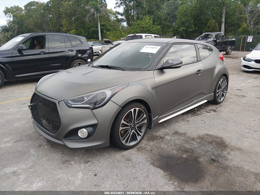 Vin: kmhtc6ae3gu265639, lot: 45832787, hyundai veloster turbo 20162