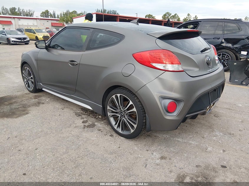 Vin: kmhtc6ae3gu265639, lot: 45832787, hyundai veloster turbo 20163