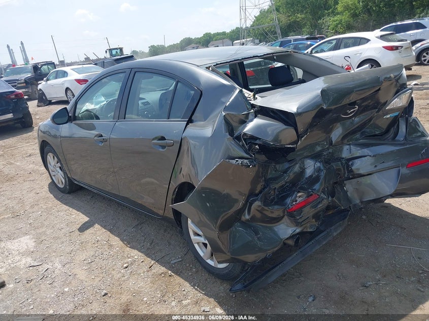 Vin: jm1bl1v70c1700837, lot: 45832872, mazda mazda3 i touring 20123