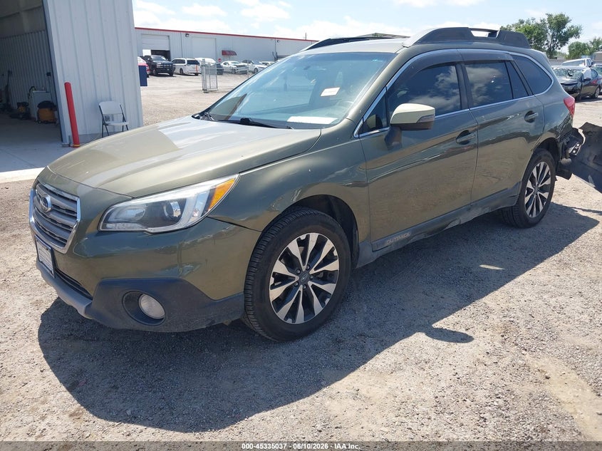 Vin: 4s4bsbjc0f3213296, lot: 45832974, subaru outback 2.5i limited 20152