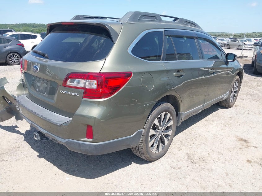 Vin: 4s4bsbjc0f3213296, lot: 45832974, subaru outback 2.5i limited 20154
