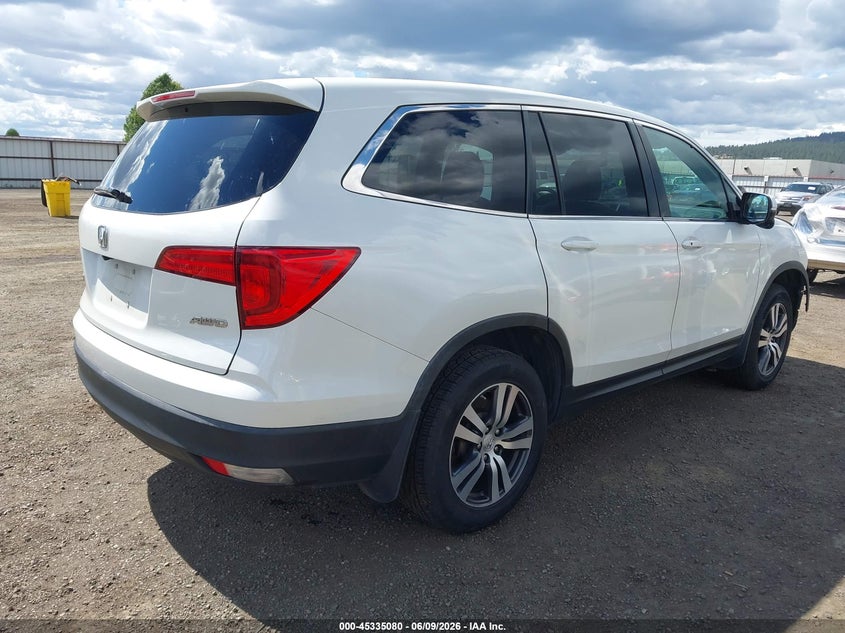 Vin: 5fnyf6h5xjb034955, lot: 45833016, honda pilot ex-l 20184