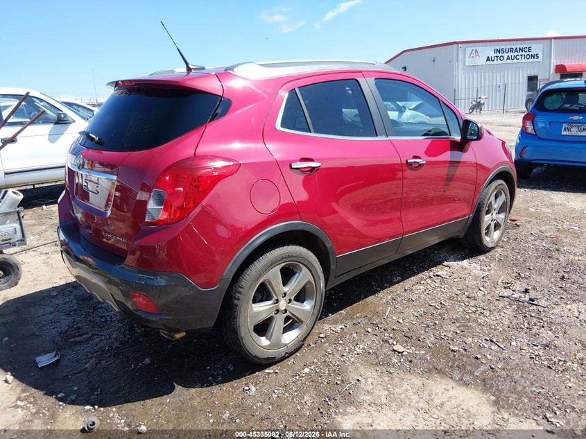 Vin: kl4cjasb1db180639, lot: 45833018, buick encore 20134