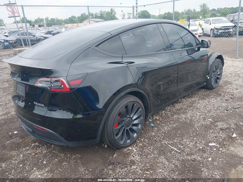 Vin: 5yjygdef7mf250183, lot: 45833077, tesla model y performance dual motor all-wheel drive 20214