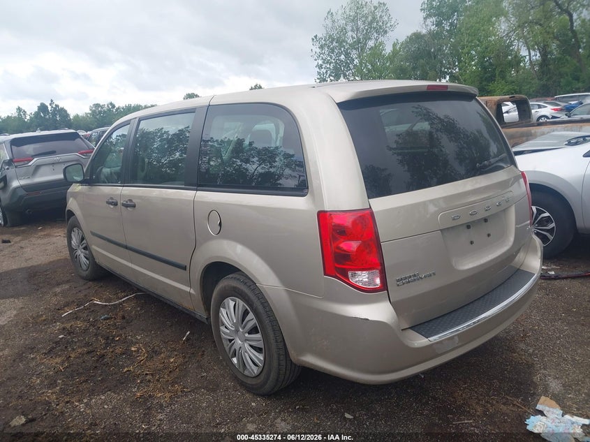 Vin: 2c4rdgbg8er298650, lot: 45833210, dodge grand caravan american value pkg 20143