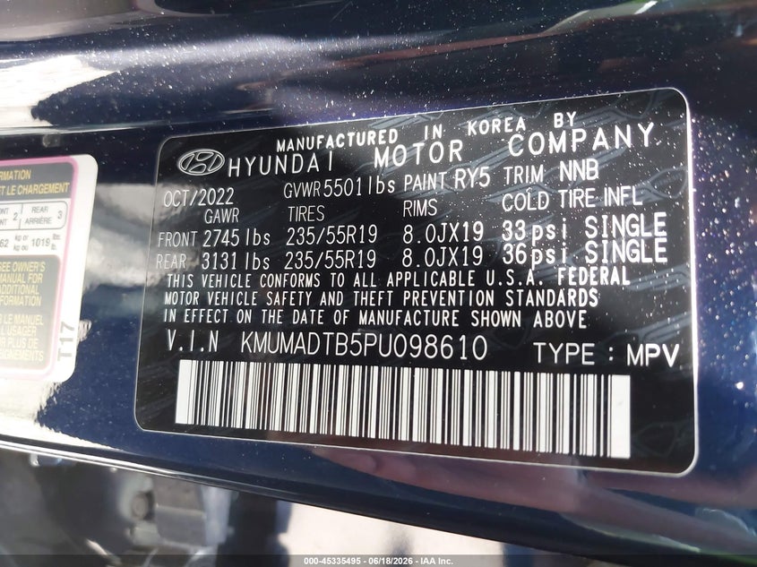 2023 Genesis Gv70 2.5T Awd VIN: KMUMADTB5PU098610 Lot: 45335495