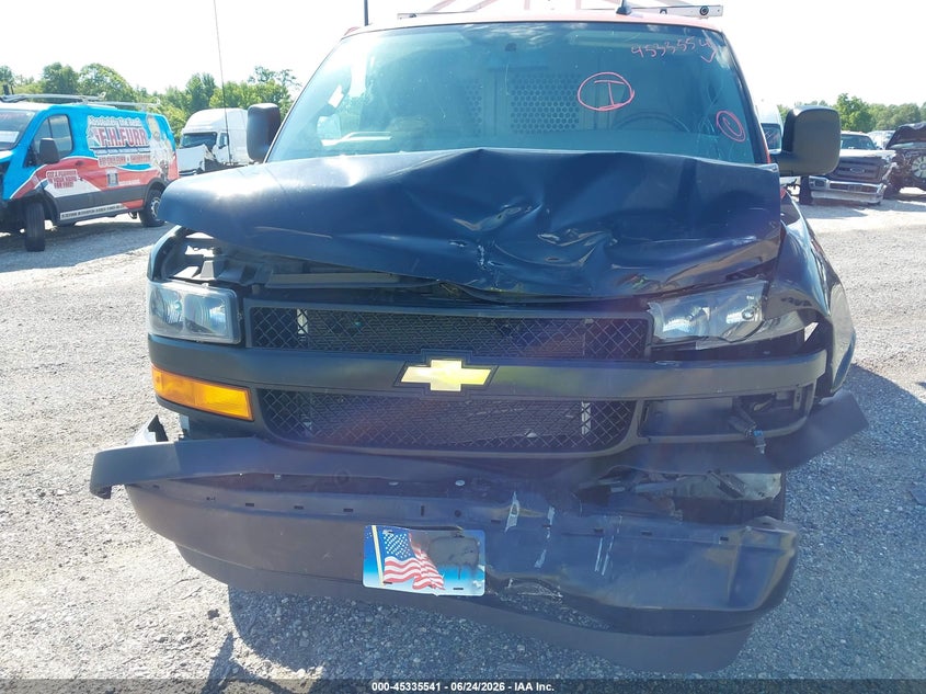 2022 Chevrolet Express Cargo Rwd 3500 Regular Wheelbase Wt VIN: 1GCZGGF76N1212631 Lot: 45335541